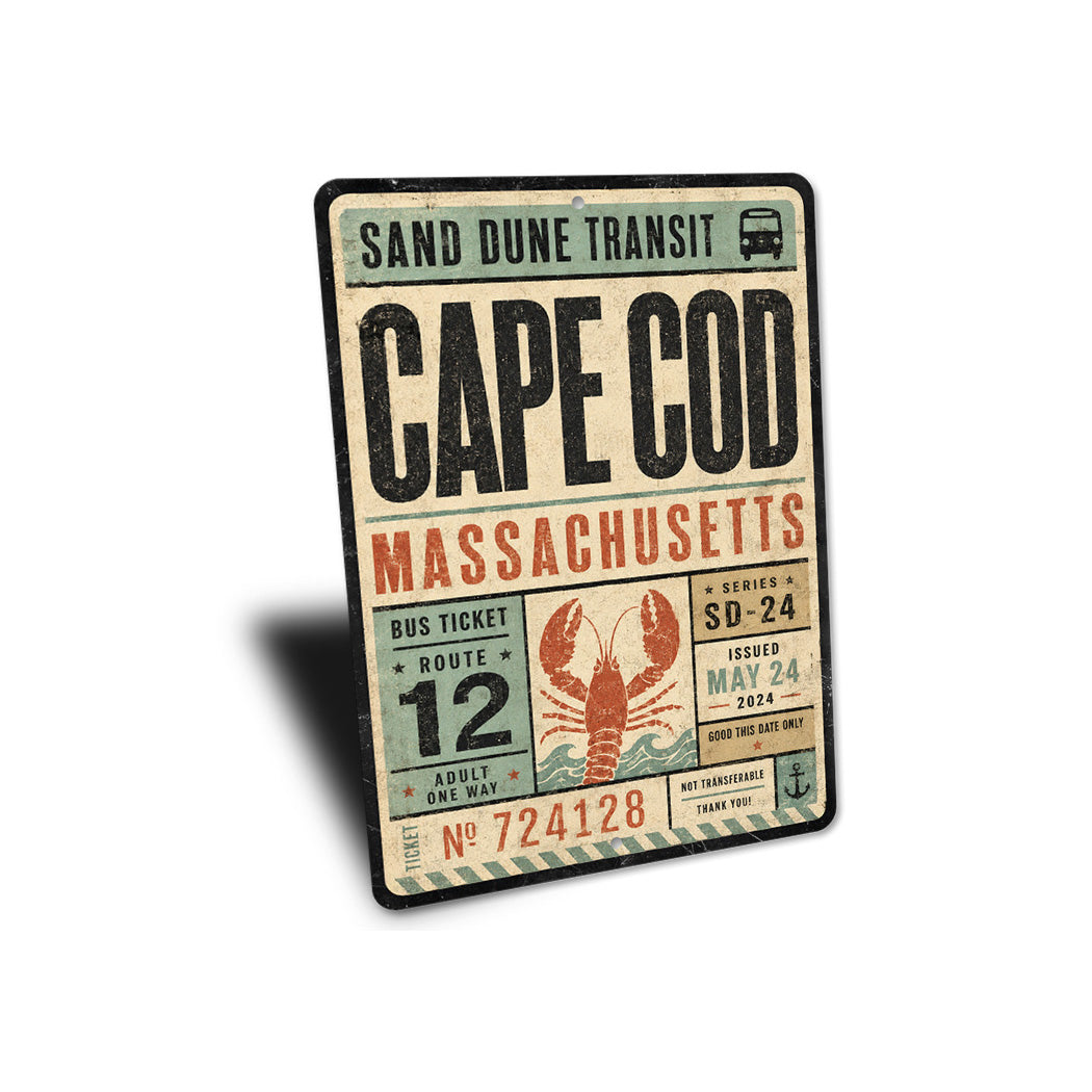 Cape Cod Lobster Rustic Sign