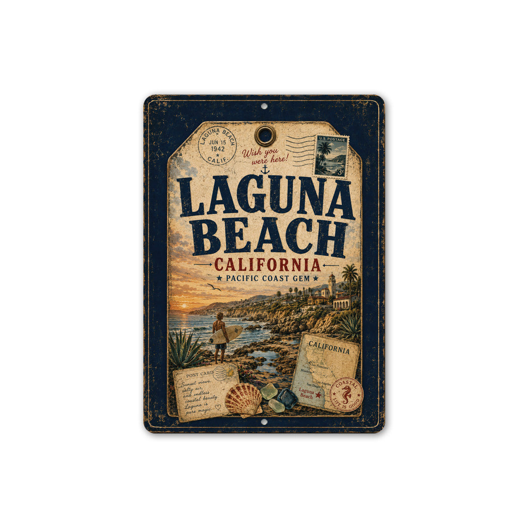 Laguna Beach Stamps Sign