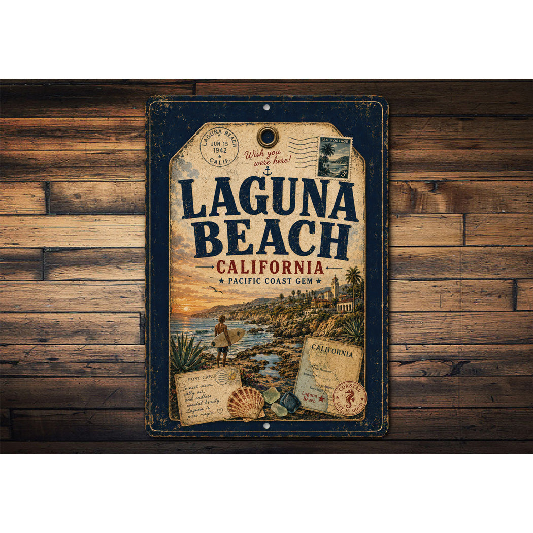 Laguna Beach Stamps Sign