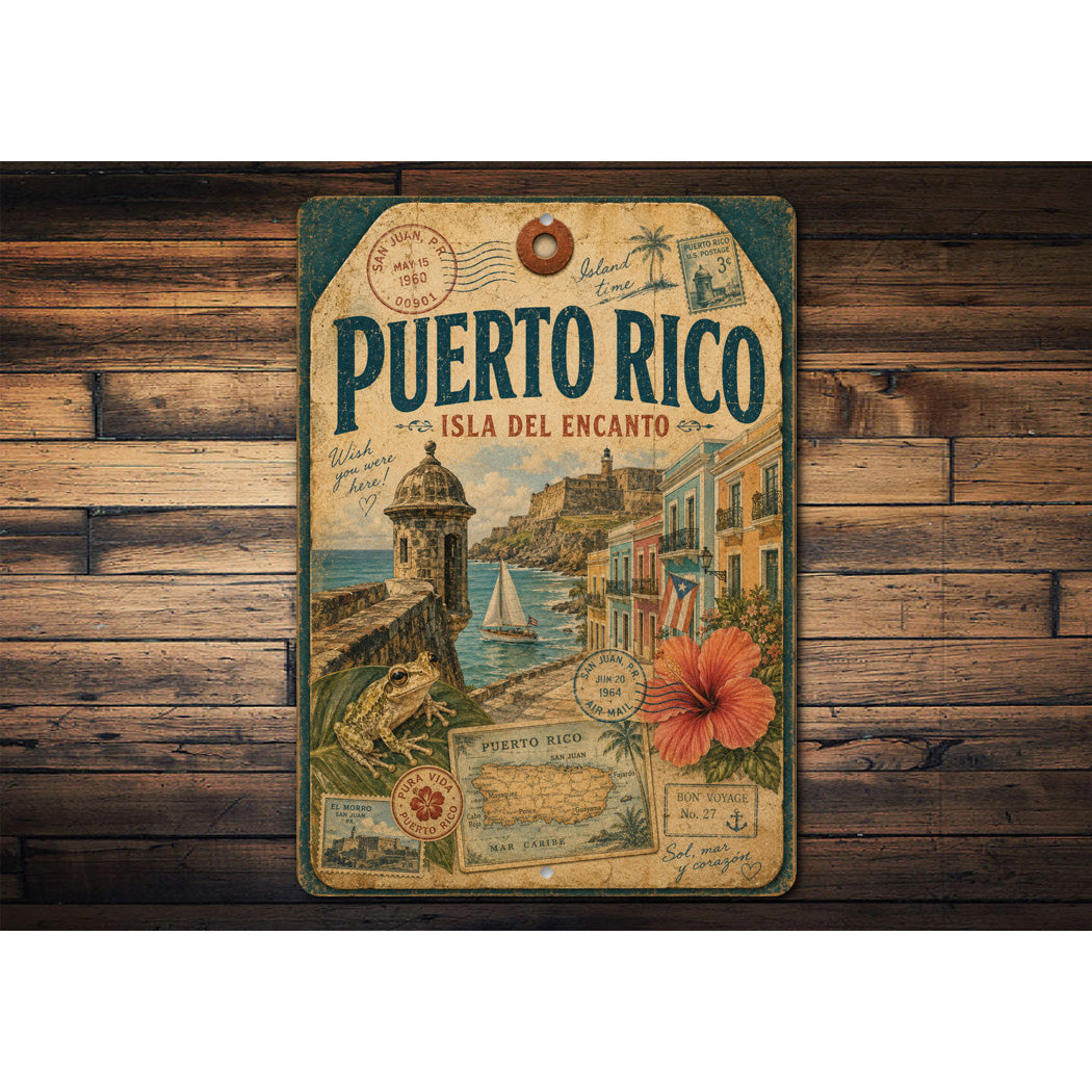 Puerto Rico Rustic Sign