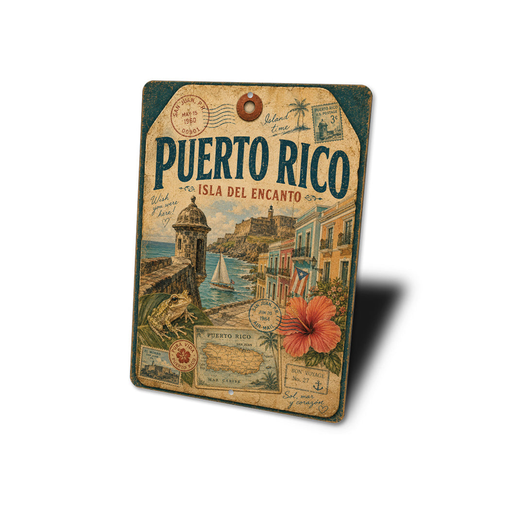 Puerto Rico Rustic Sign