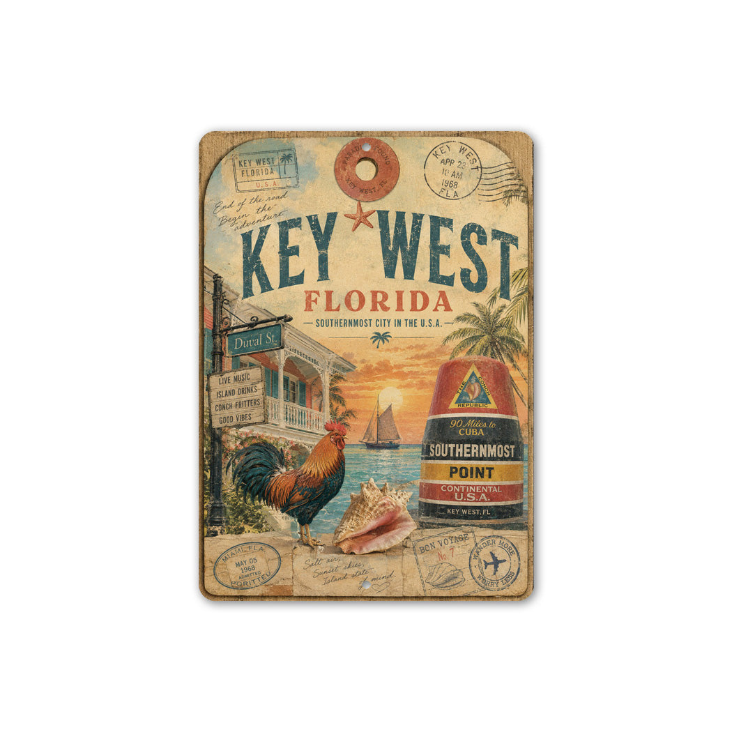 Key West Buoy and Rooster Sign