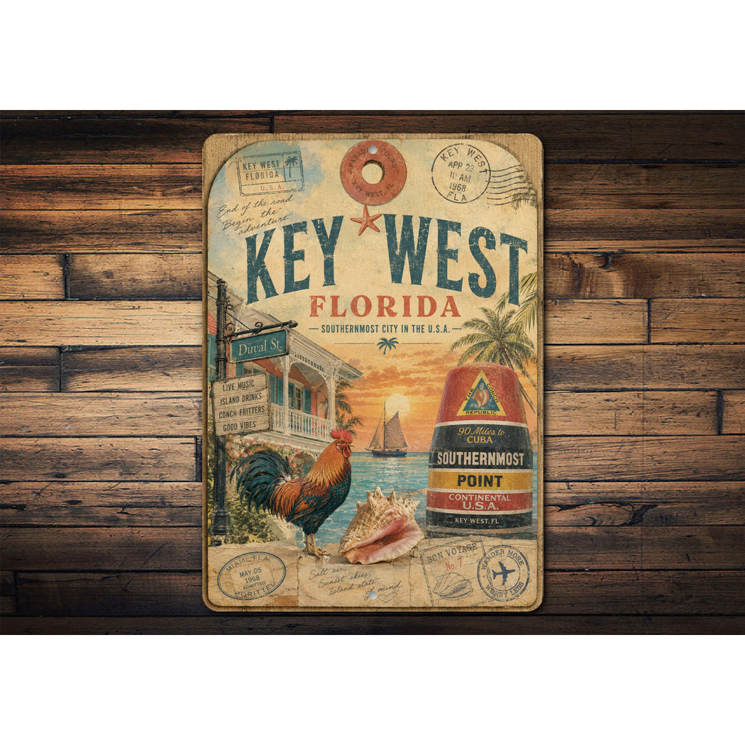 Key West Buoy and Rooster Sign