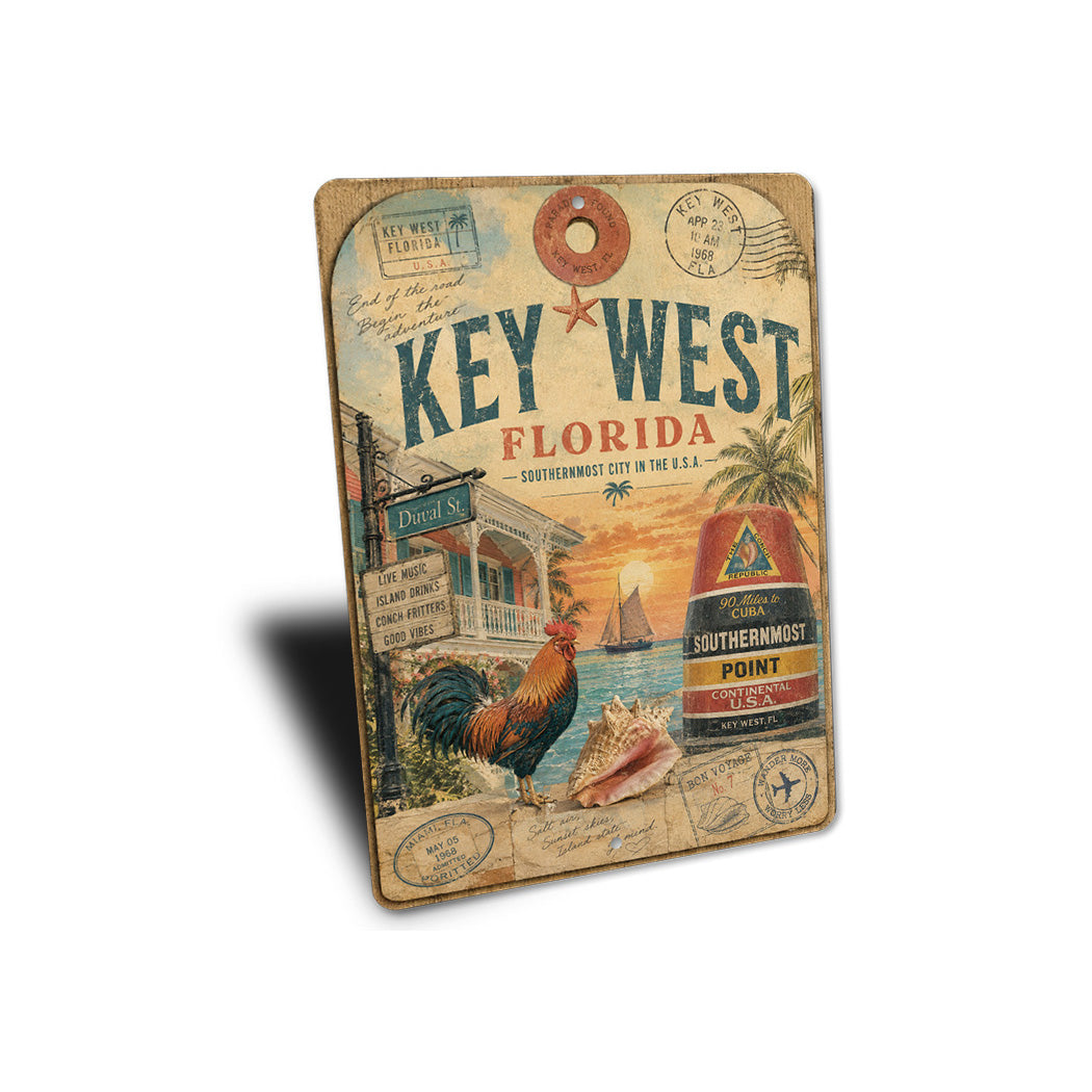 Key West Buoy and Rooster Sign