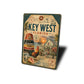 Key West Buoy and Rooster Rustic Sign