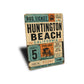 Huntington Beach Bus Rustic Sign