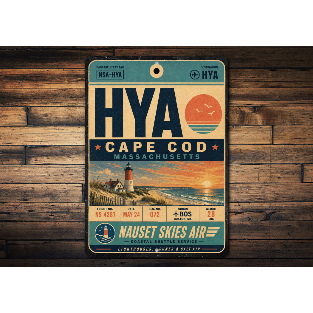 Cape Cod Gateway Airport Rustic Sign