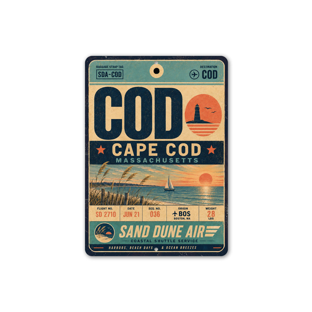 Cape Cod Sunset Rustic Sign