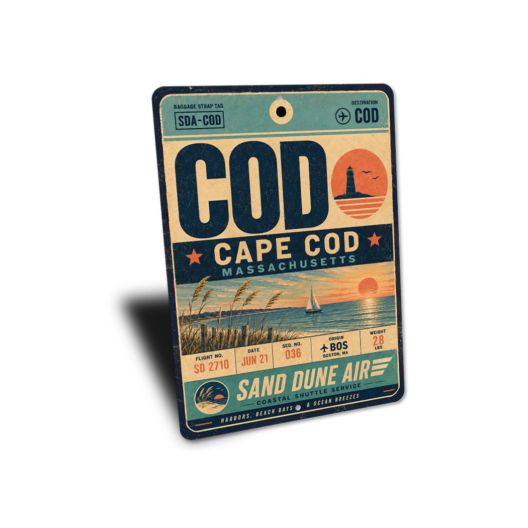 Cape Cod Sunset Rustic Sign