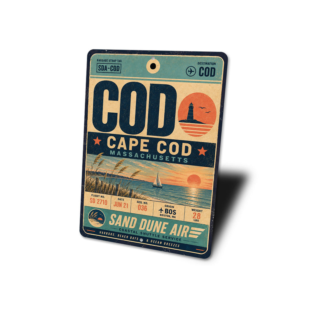 Cape Cod Sunset Rustic Sign