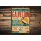 Galveston Bus Ticket Sign