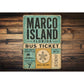Marco Island Sea Dollar Rustic Sign