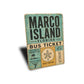 Marco Island Sea Dollar Rustic Sign