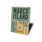 Marco Island Sea Dollar Rustic Sign