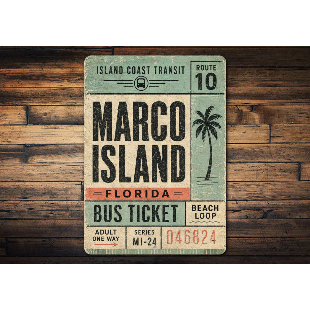 Marco Island Island Coast Transit Sign