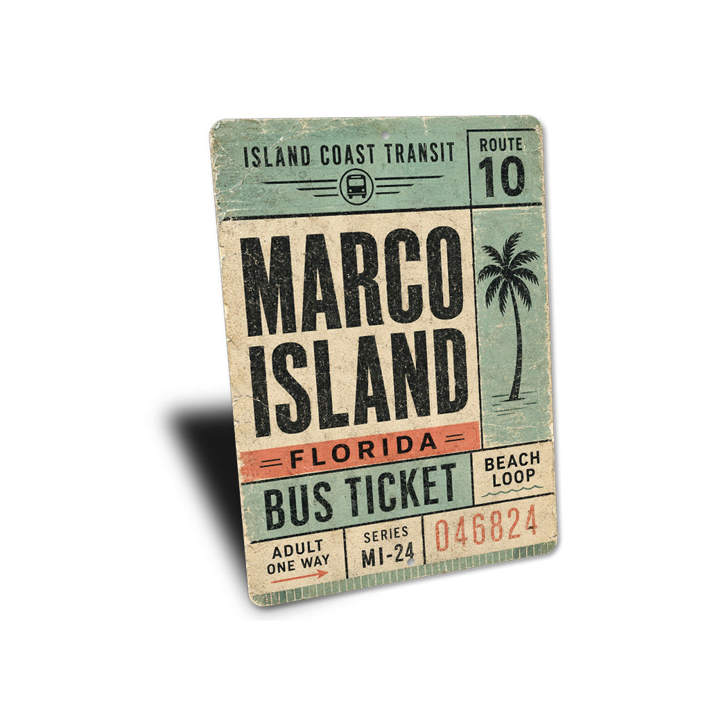Marco Island Island Coast Transit Sign