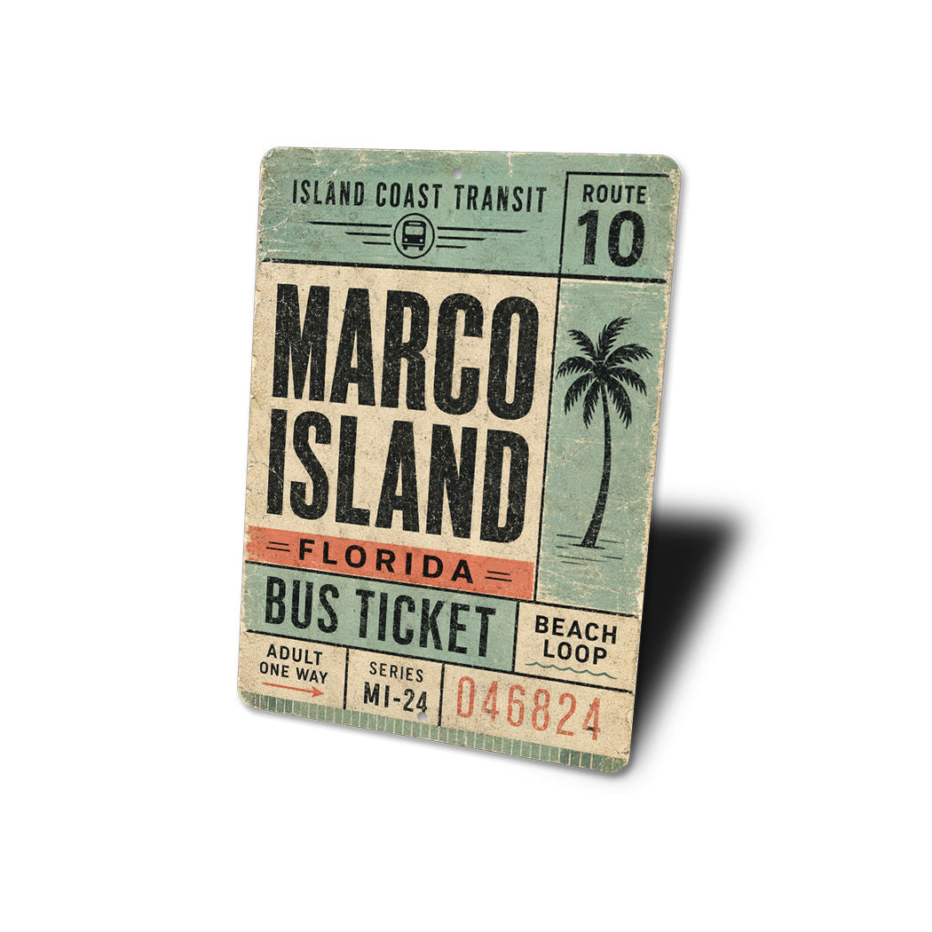 Marco Island Island Coast Transit Sign