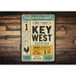 Keywest Bus Ticket Rustic Sign
