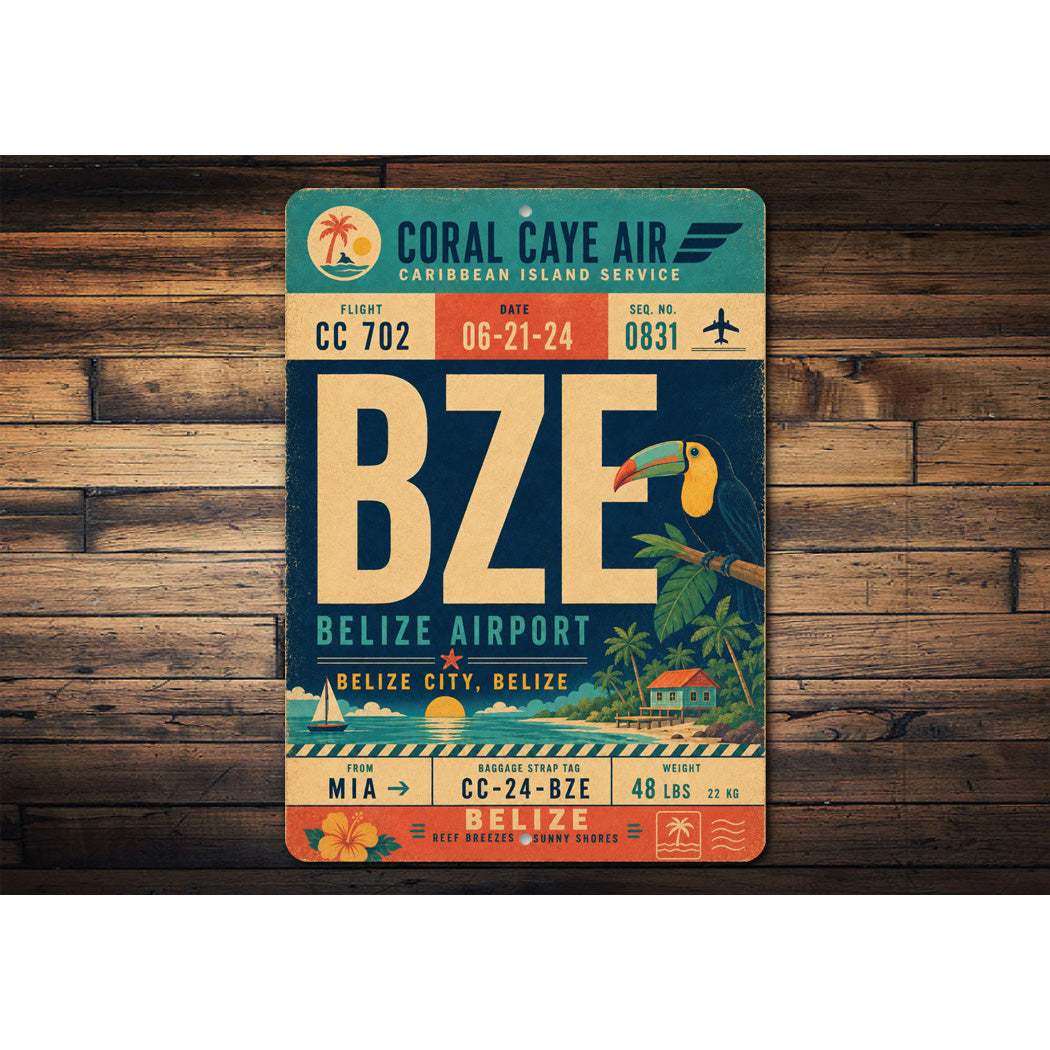 Belize Toucan Sign