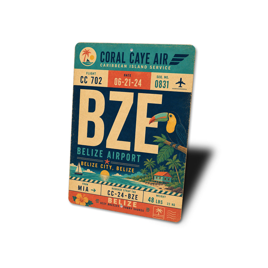 Belize Toucan Sign