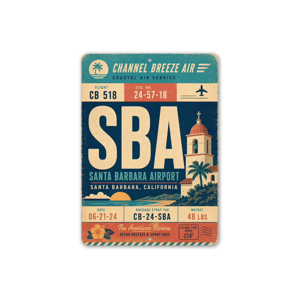 Santa Barbara Coastal Air Service Sign