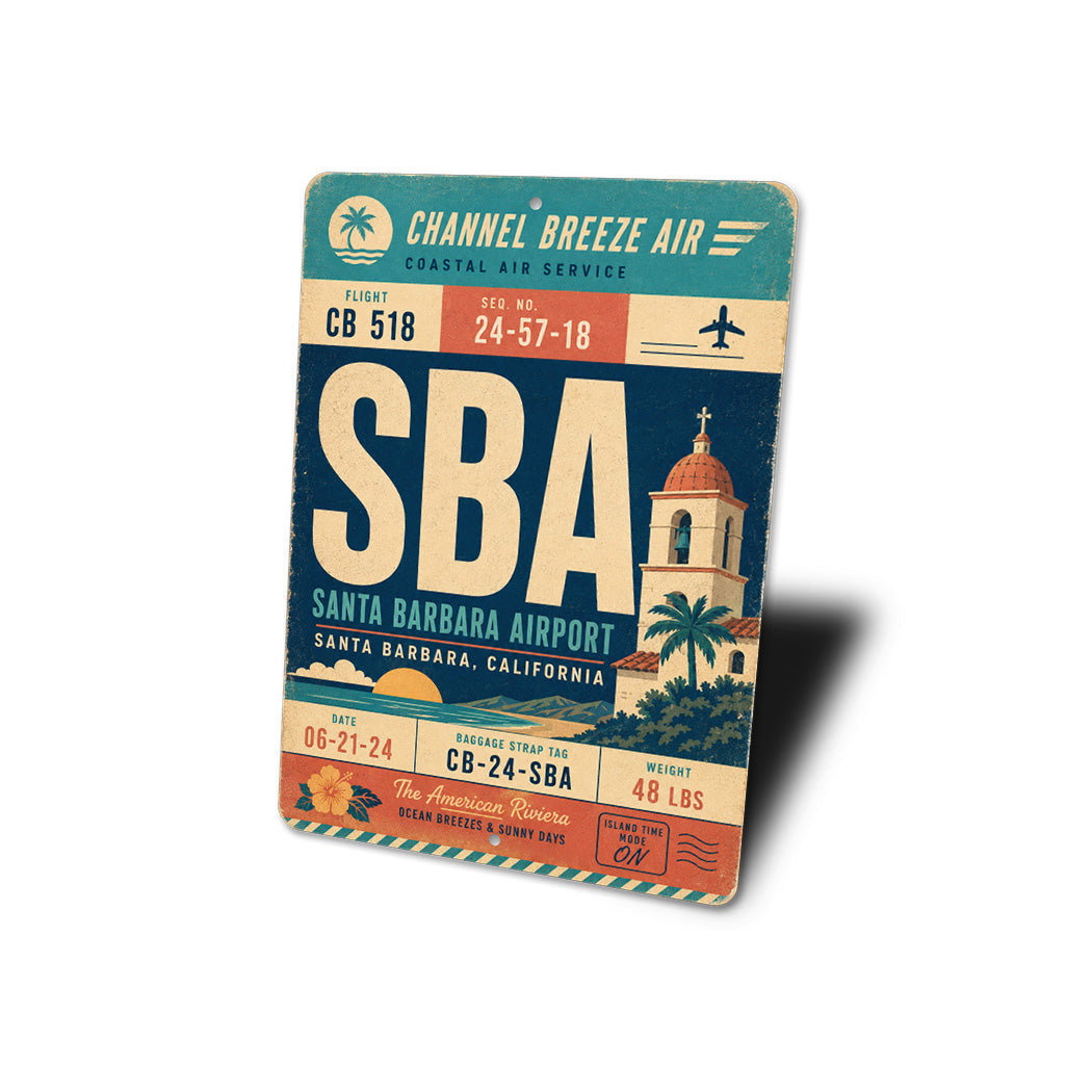 Santa Barbara Coastal Air Service Sign