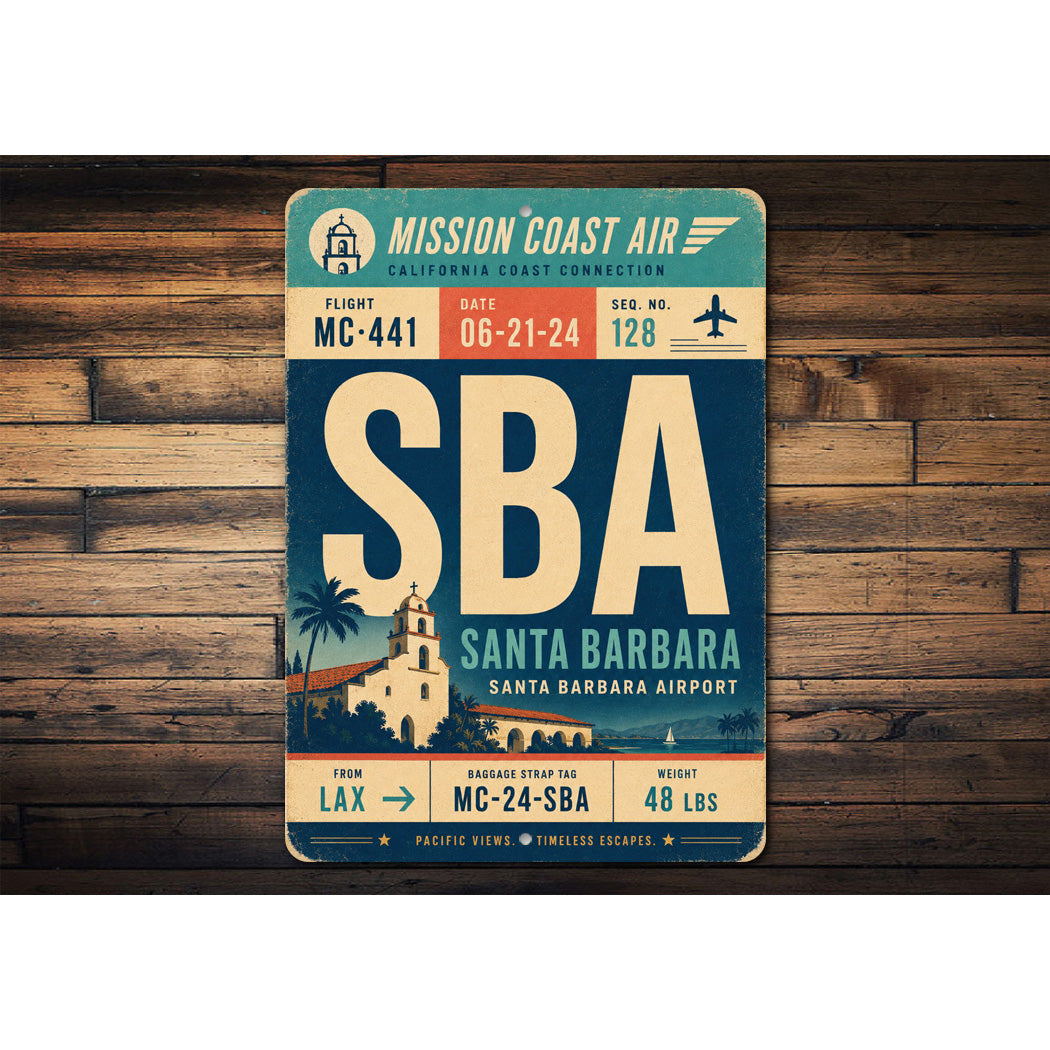 Santa Barbara Pacific Views Sign