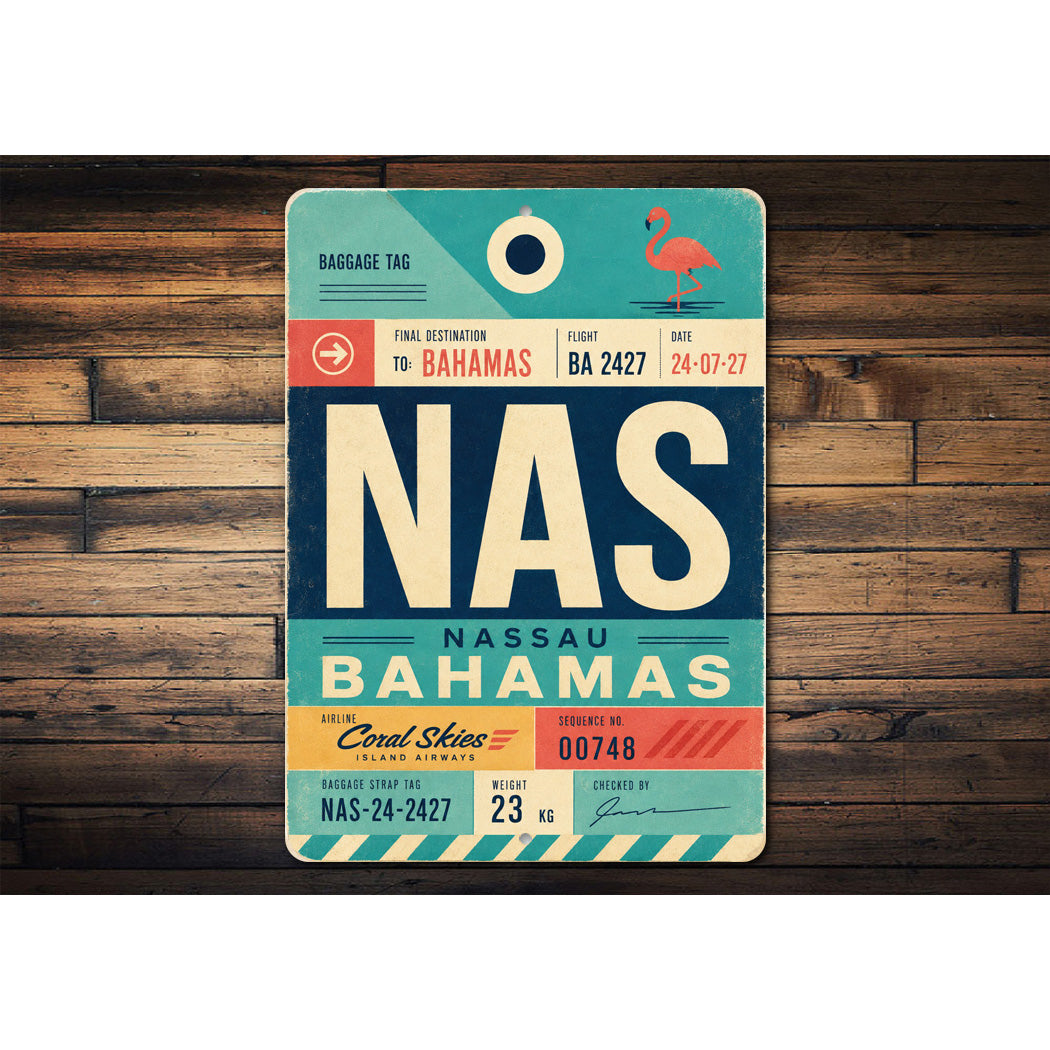 Nassau Coral Skies Sign