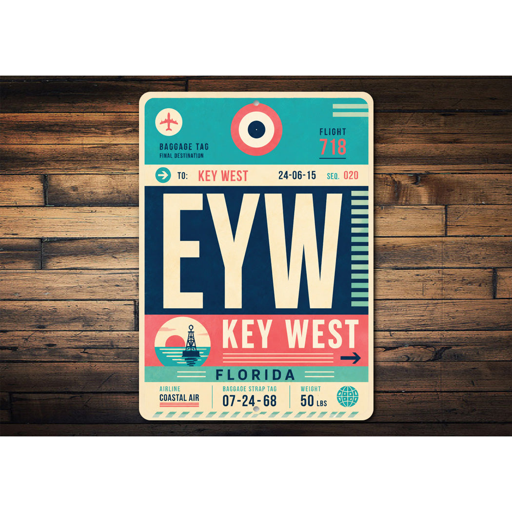 Destination Key West Coastal Air Sign