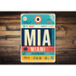 Miami Flight Sign