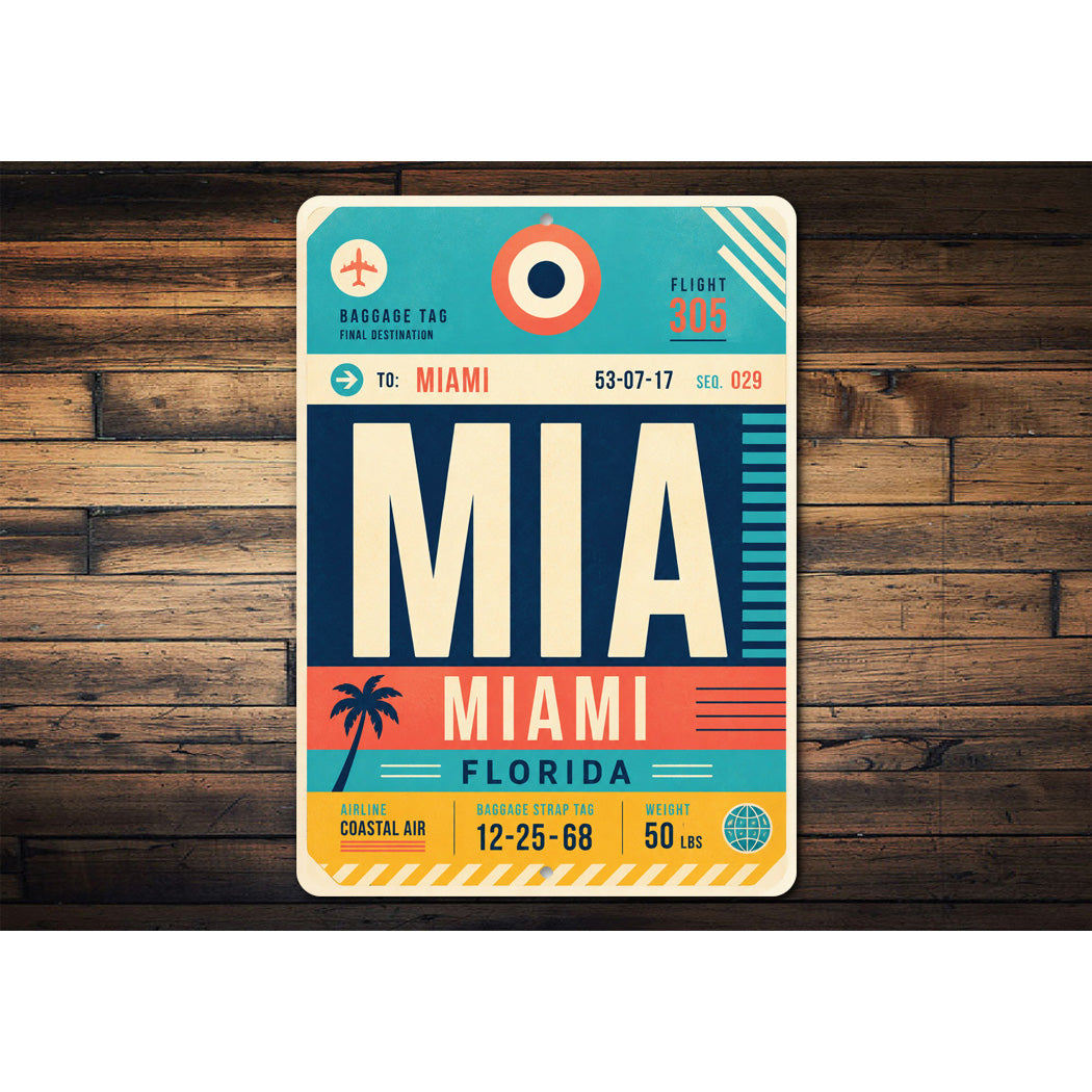 Miami Flight Sign
