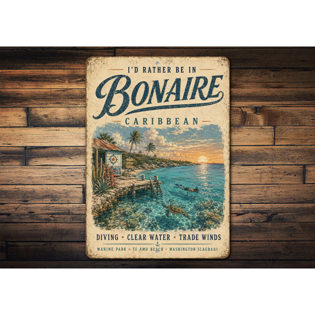 Rather be in Bonaire Sign