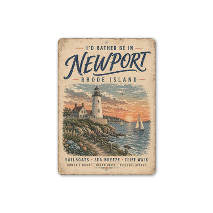 Rather be in New Port Sign