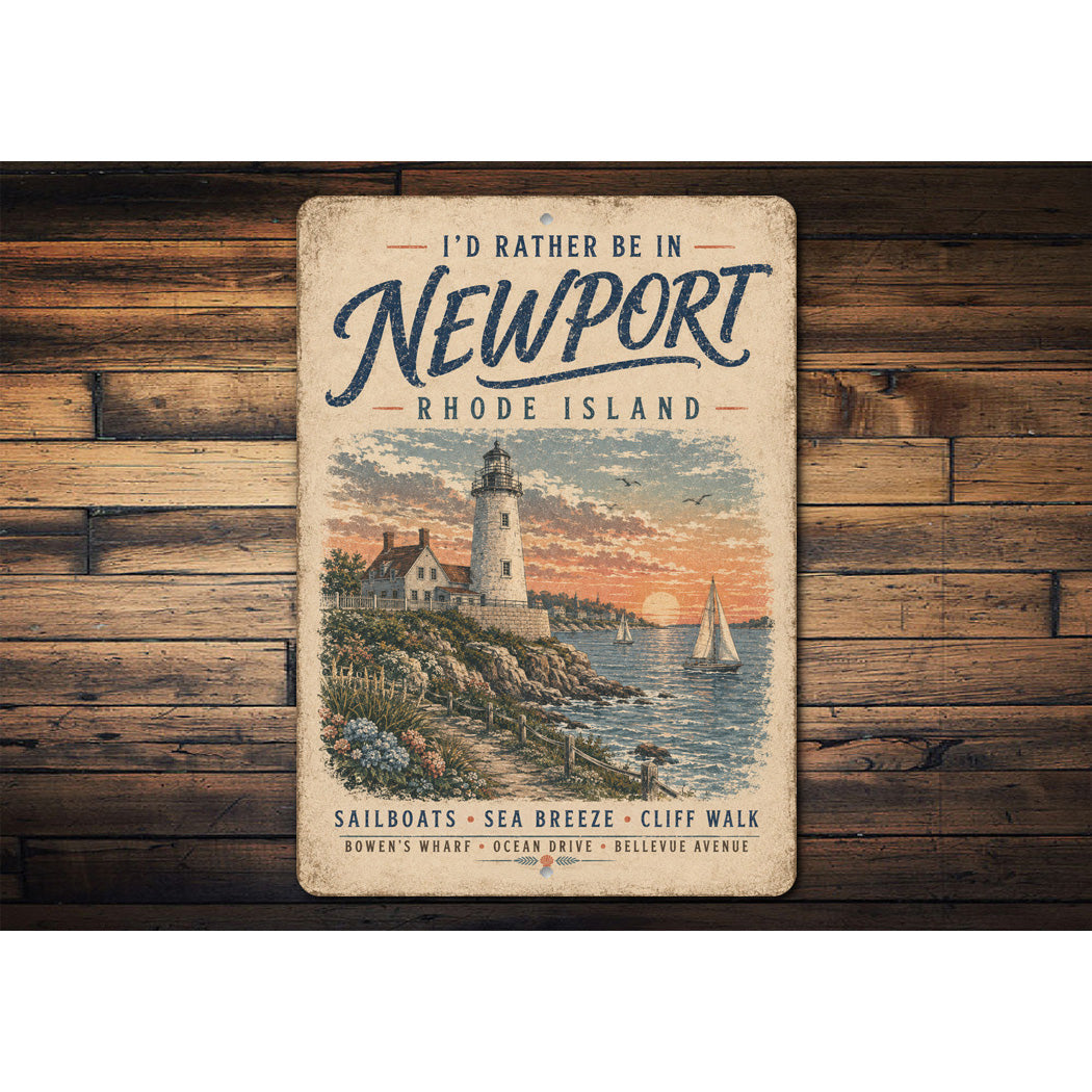 Rather be in New Port Sign