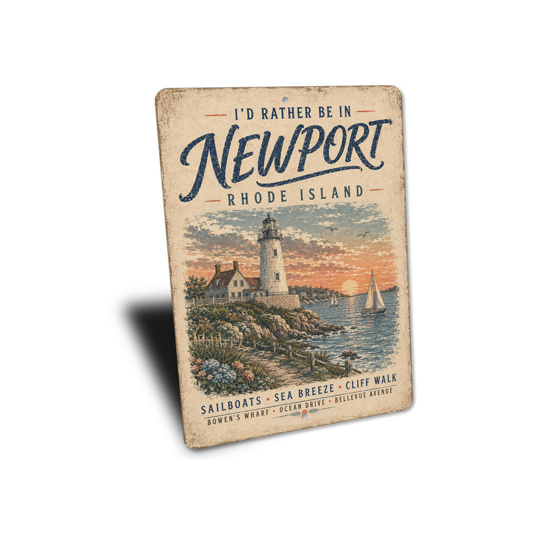 Rather be in New Port Sign