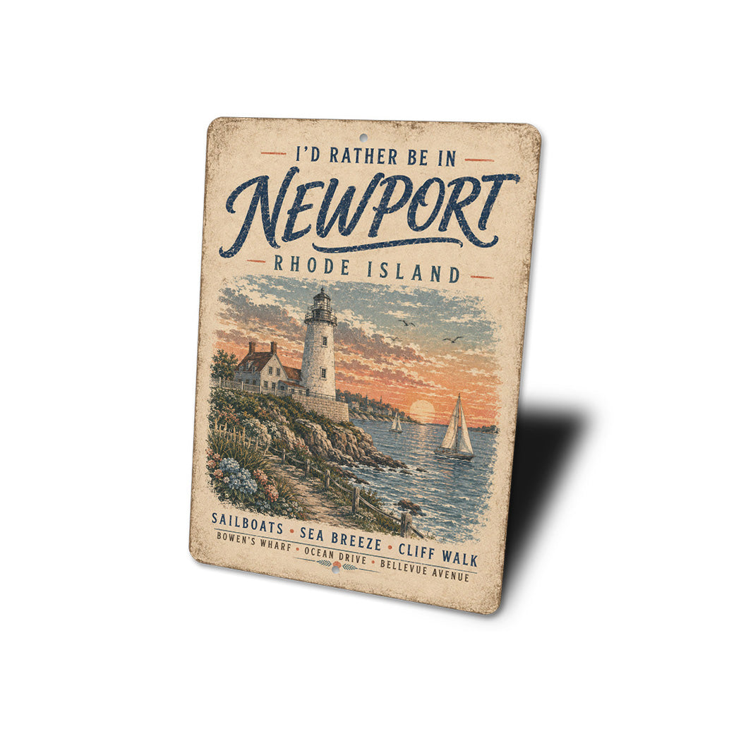 Rather be in New Port Sign