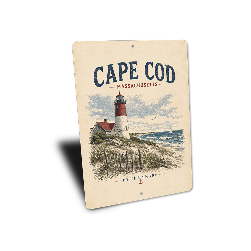 Cape Cod Lighthouse by the Shore Sign