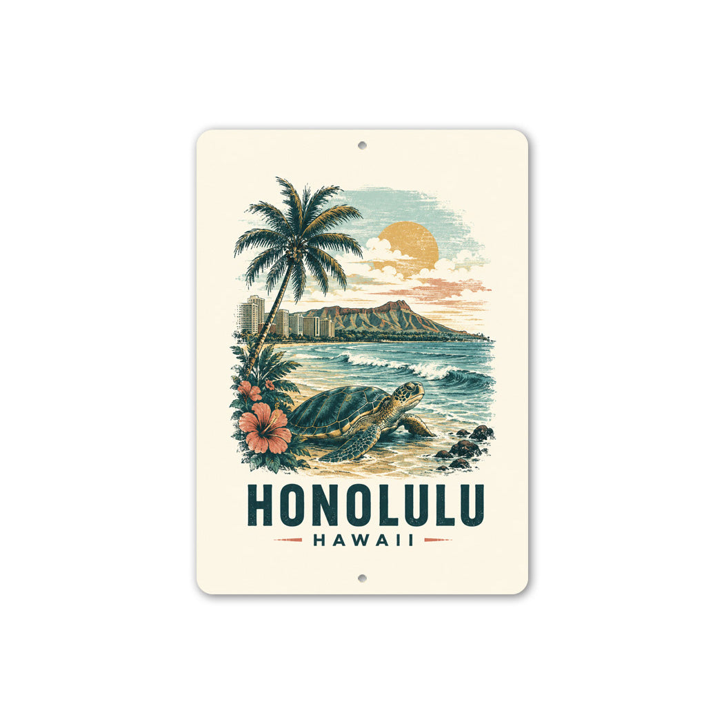 Honolulu Turtle Sign