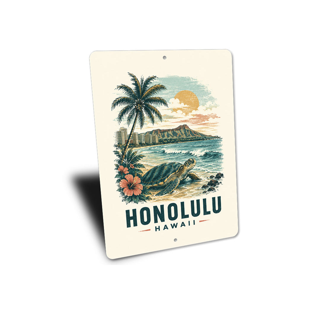 Honolulu Turtle Sign