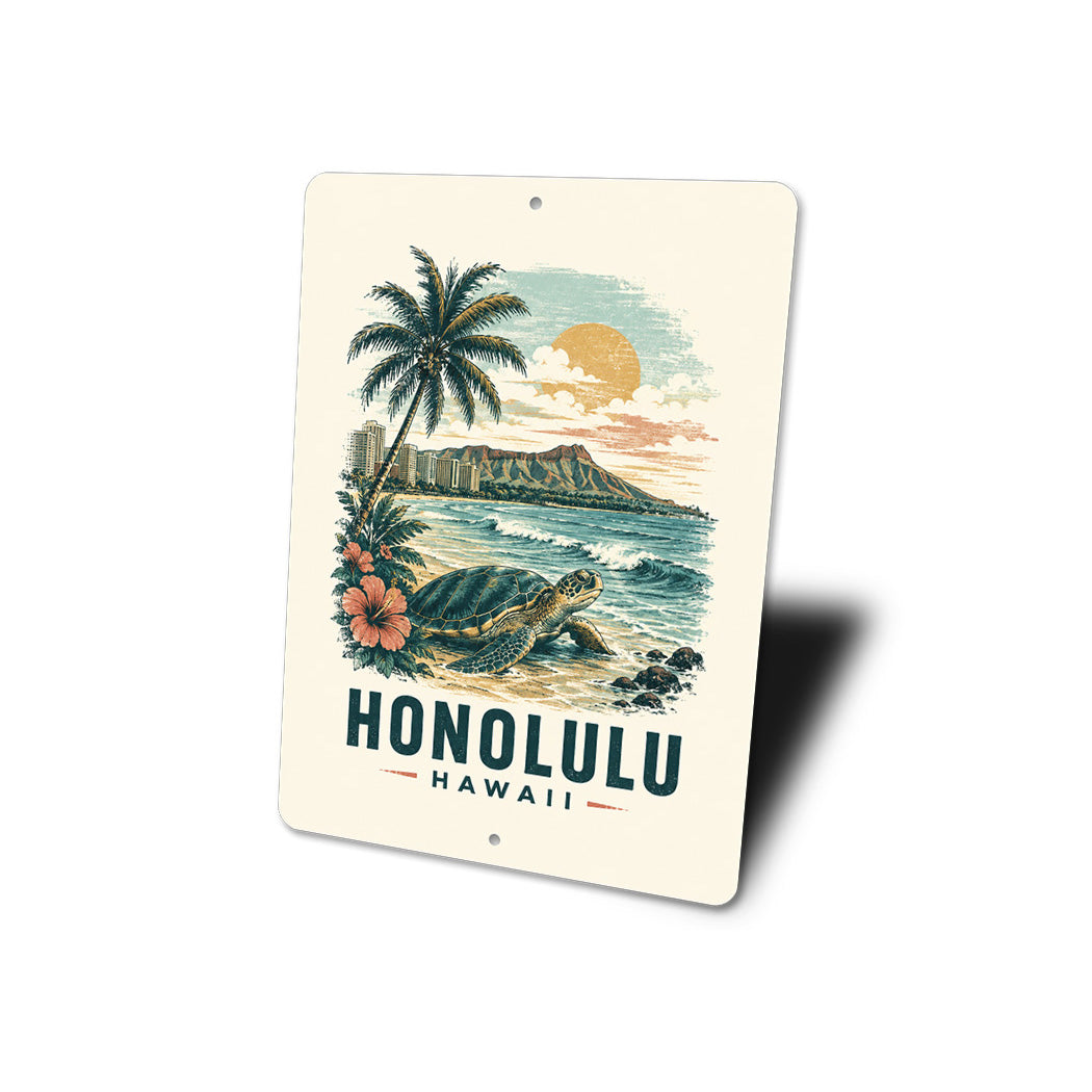 Honolulu Turtle Sign