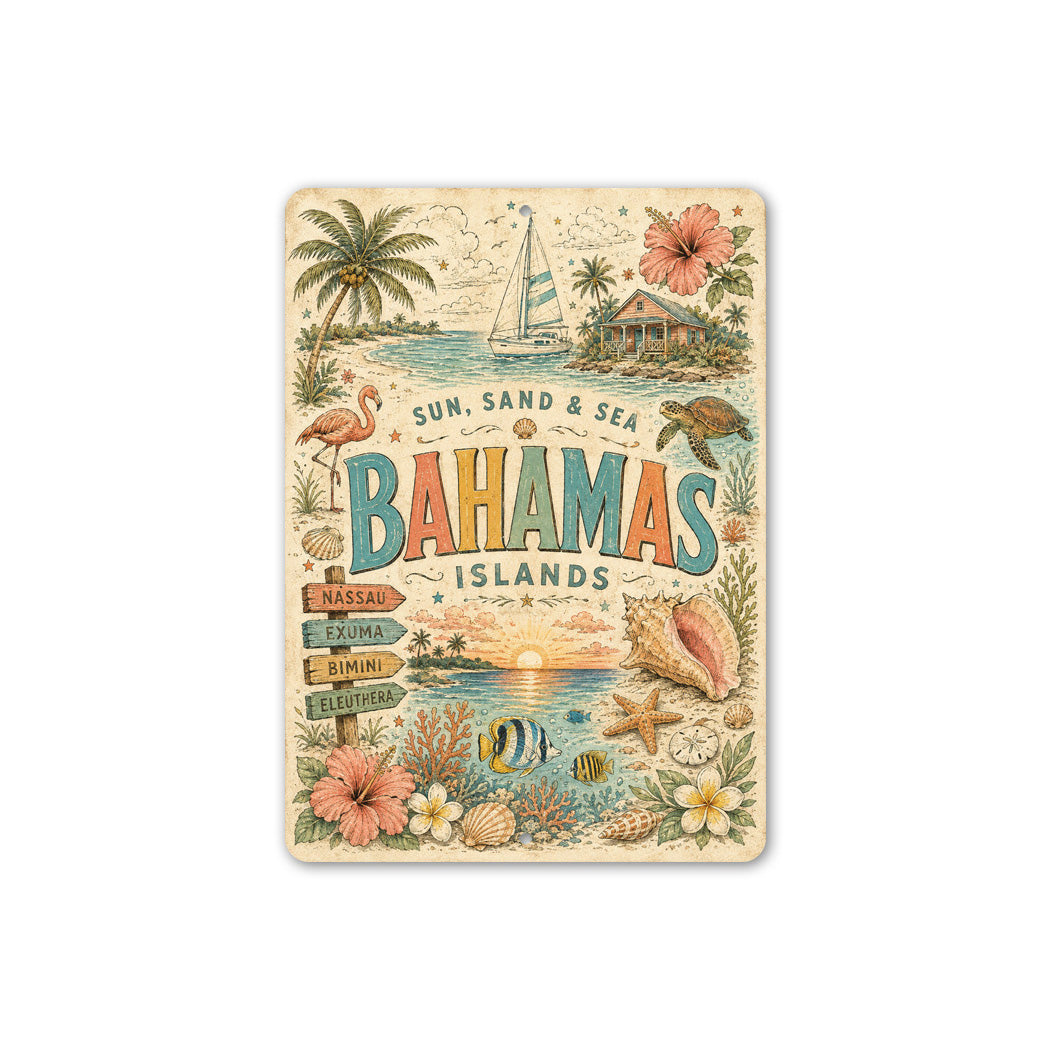 Sun Sand and Sea Bahamas Sign