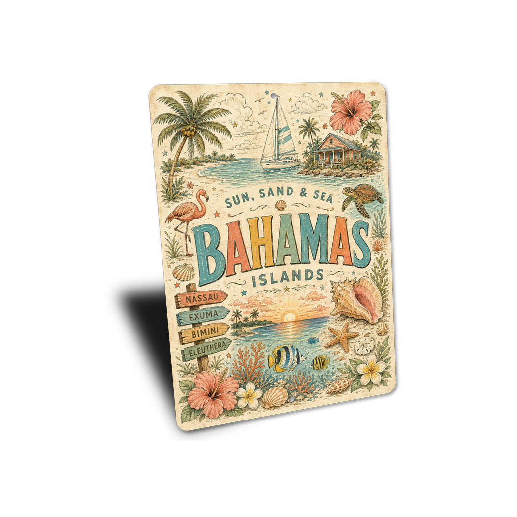 Sun Sand and Sea Bahamas Sign
