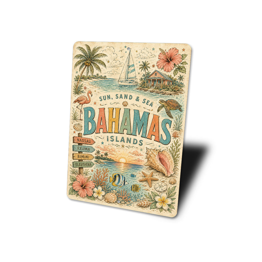 Sun Sand and Sea Bahamas Sign