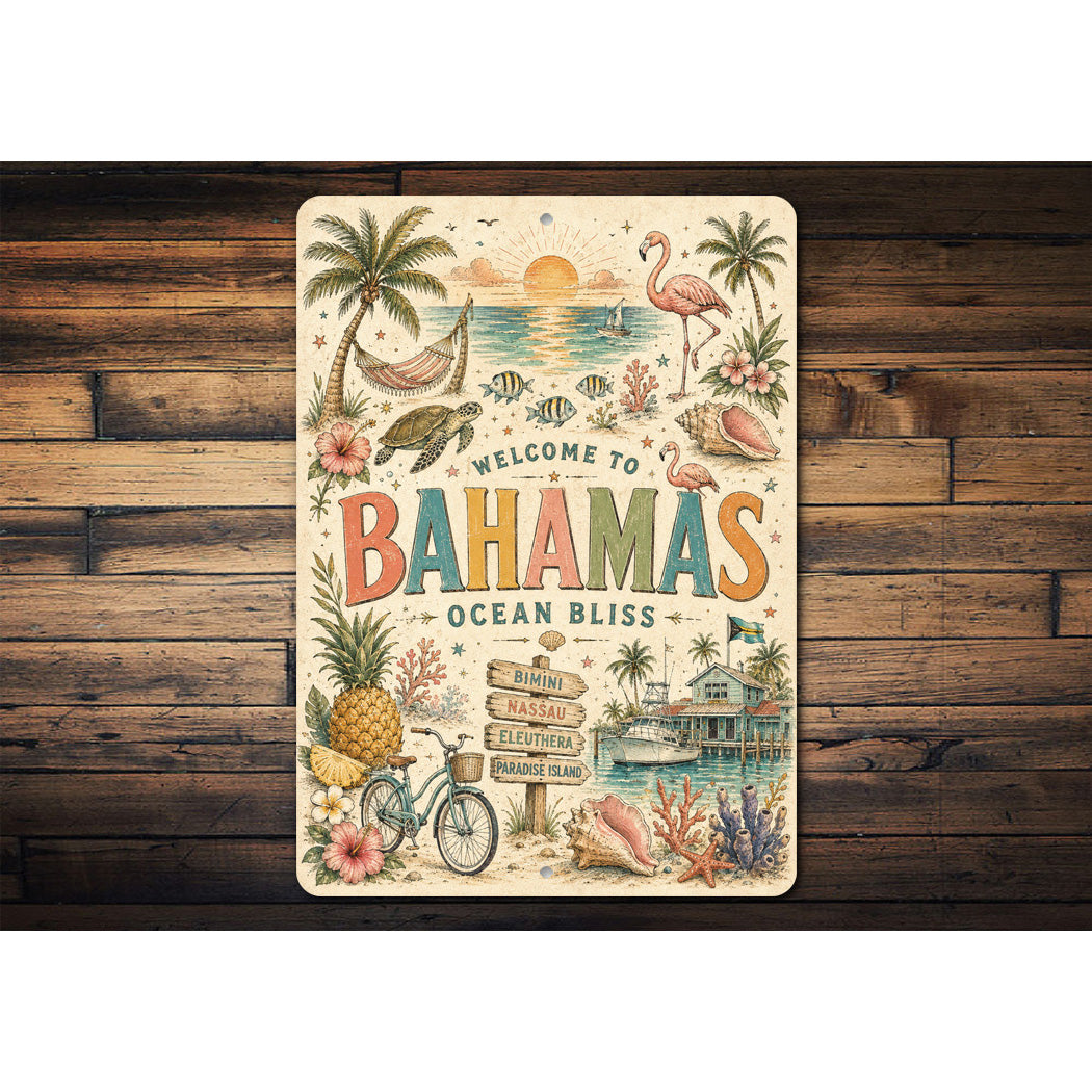 Welcome to Bahamas Ocean Bliss Sign