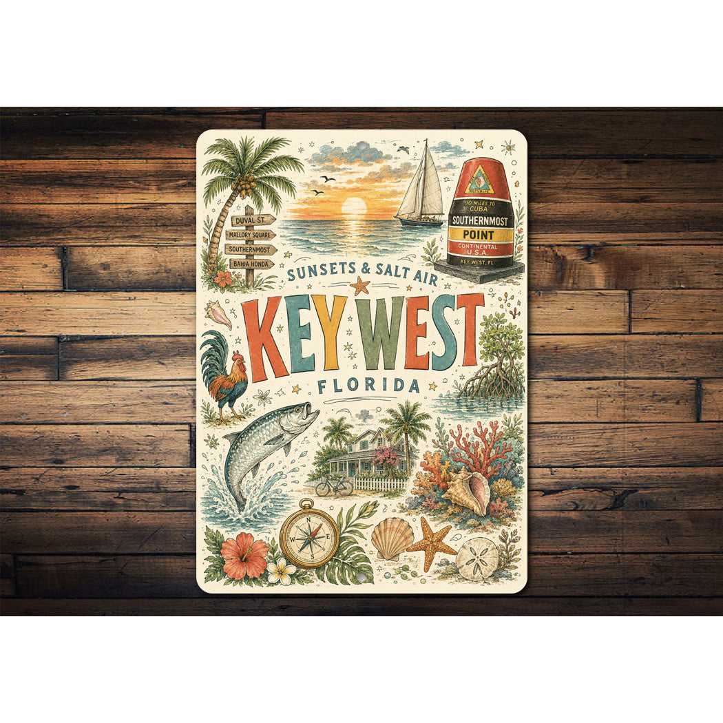 Sunsets and Salt Air Key West Sign
