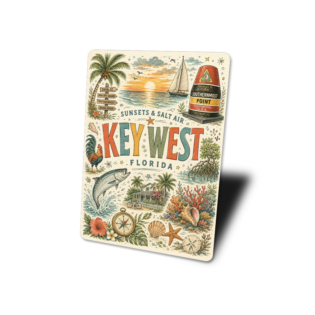 Sunsets and Salt Air Key West Sign