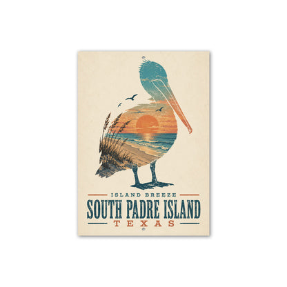 South Padre Pelican Sunset Sign
