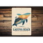Laguna Beach Whale Sunset Sign