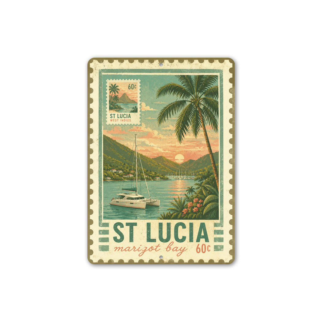 St Lucia Stamp Sign