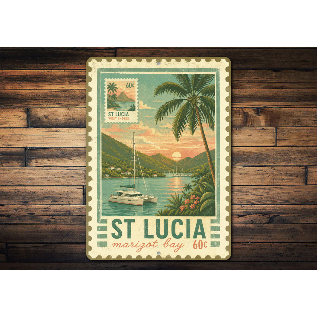 St Lucia Stamp Sign